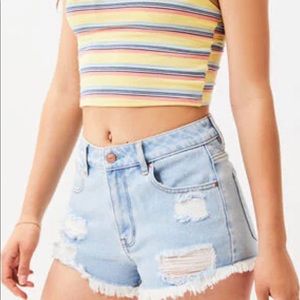 Pacsun High Rise Short Jean Blue